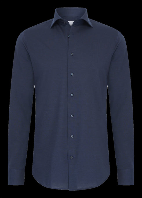 Donkerblauw knitted shirt